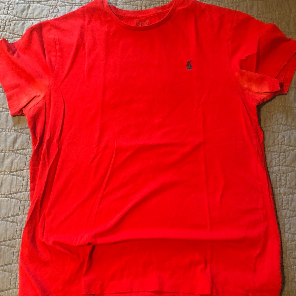 Red Polo Crewneck T shirt